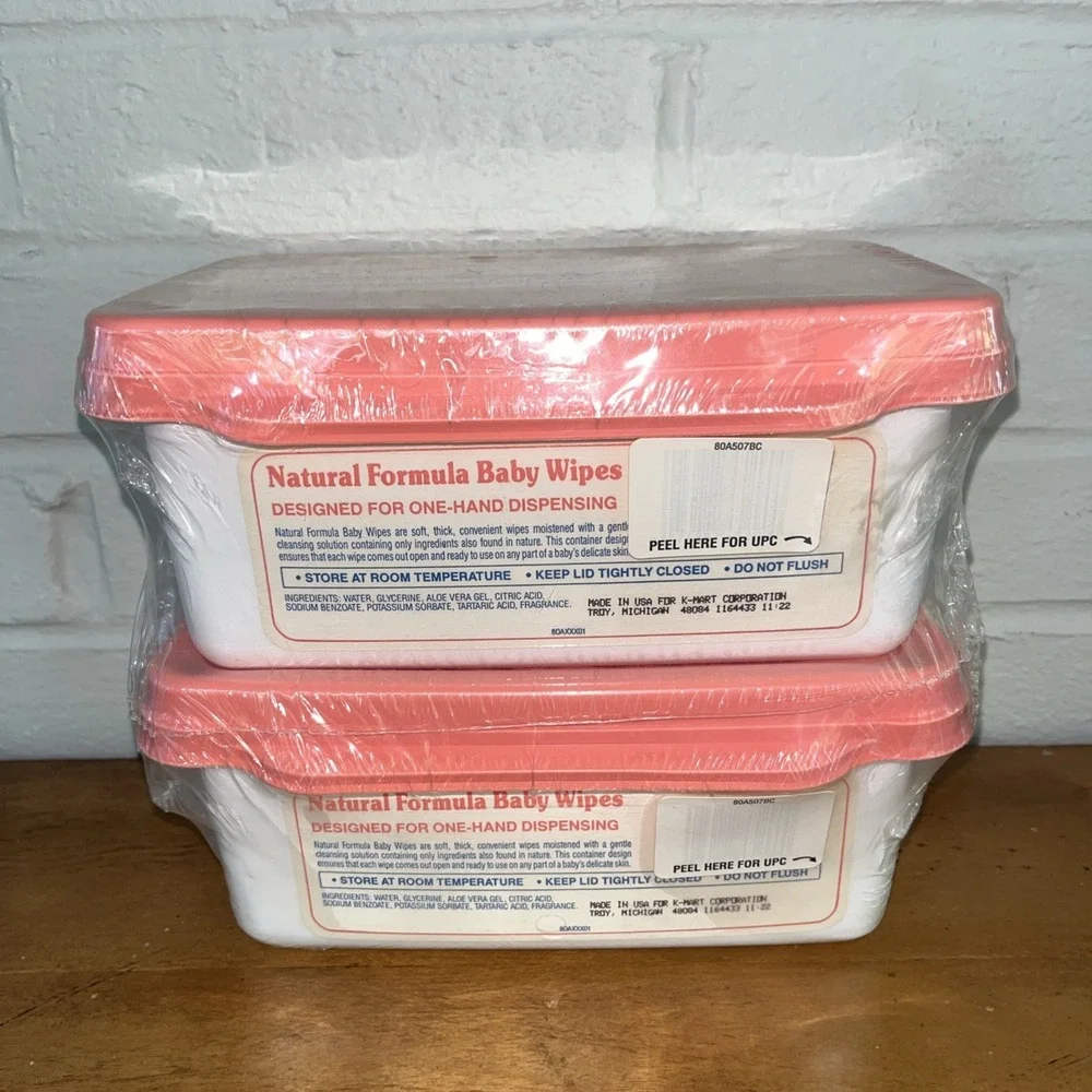 Vintage Little Ones Baby Wipes Container Plastic Sealed NOS -‎ New